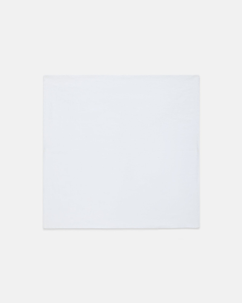 MADE-IN-ITALY WHITE LINEN POCKET SQUARE 1