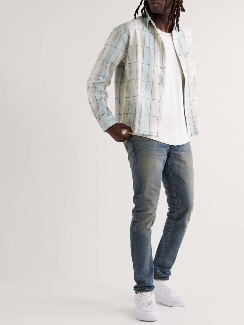 John Elliott Hemi Frayed Checked Cotton-Flannel Shirt outlook