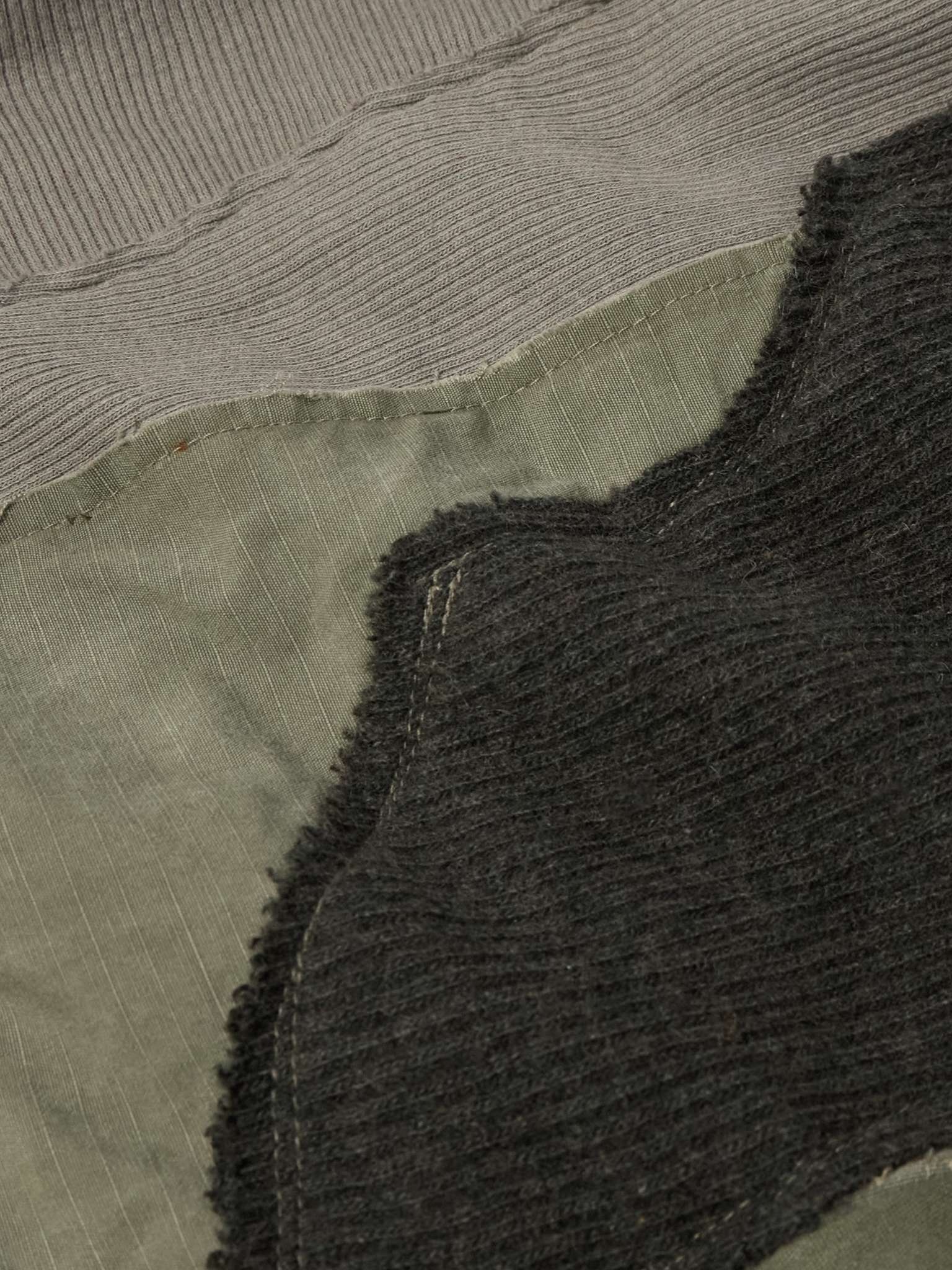 Mixed Army Patchwork Cotton-Blend Jacket - 3