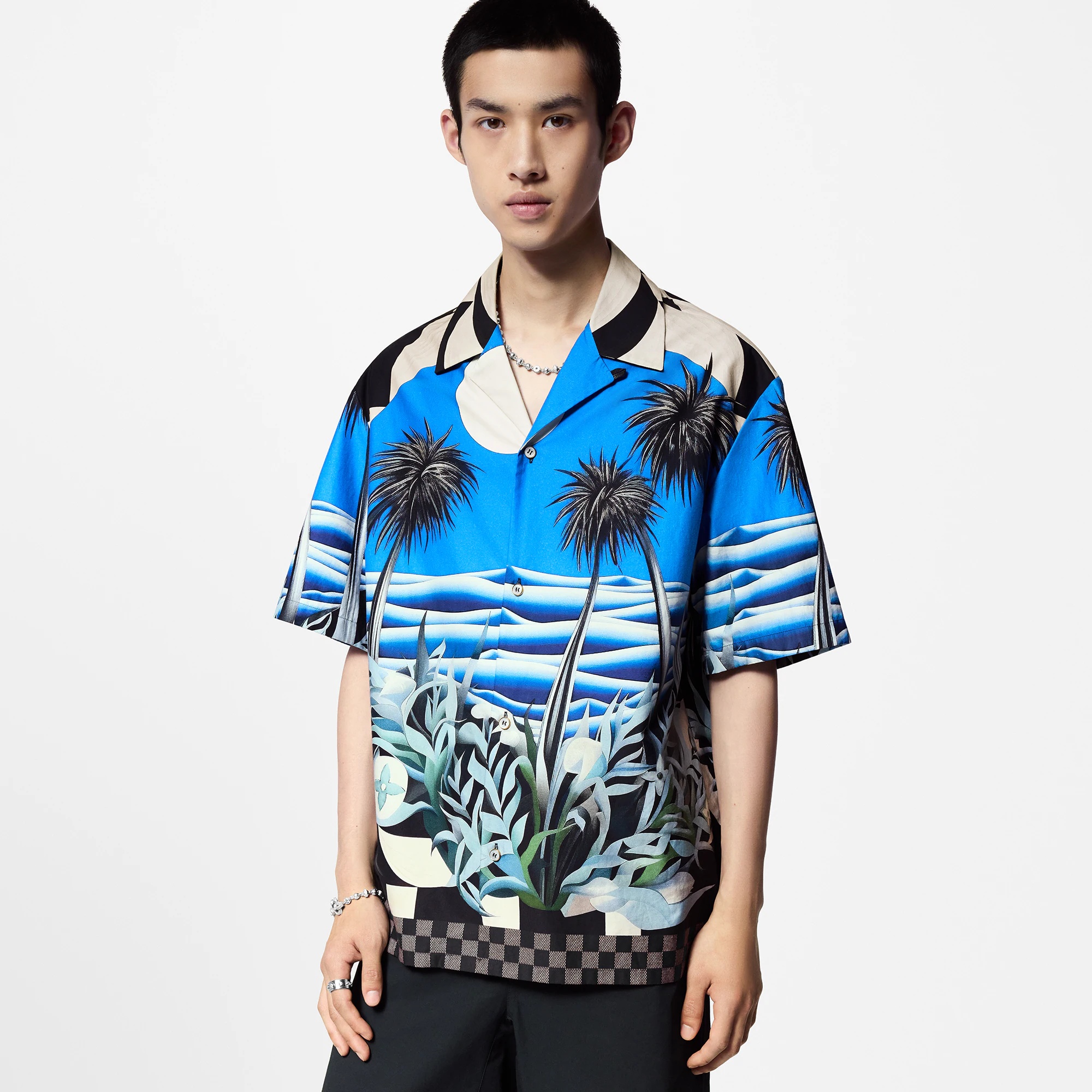 Printed Short-Sleeved Cotton Shirt - 2