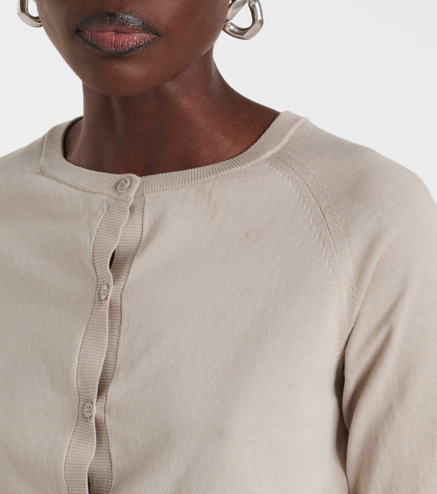 Pam cropped cotton cardigan - 4