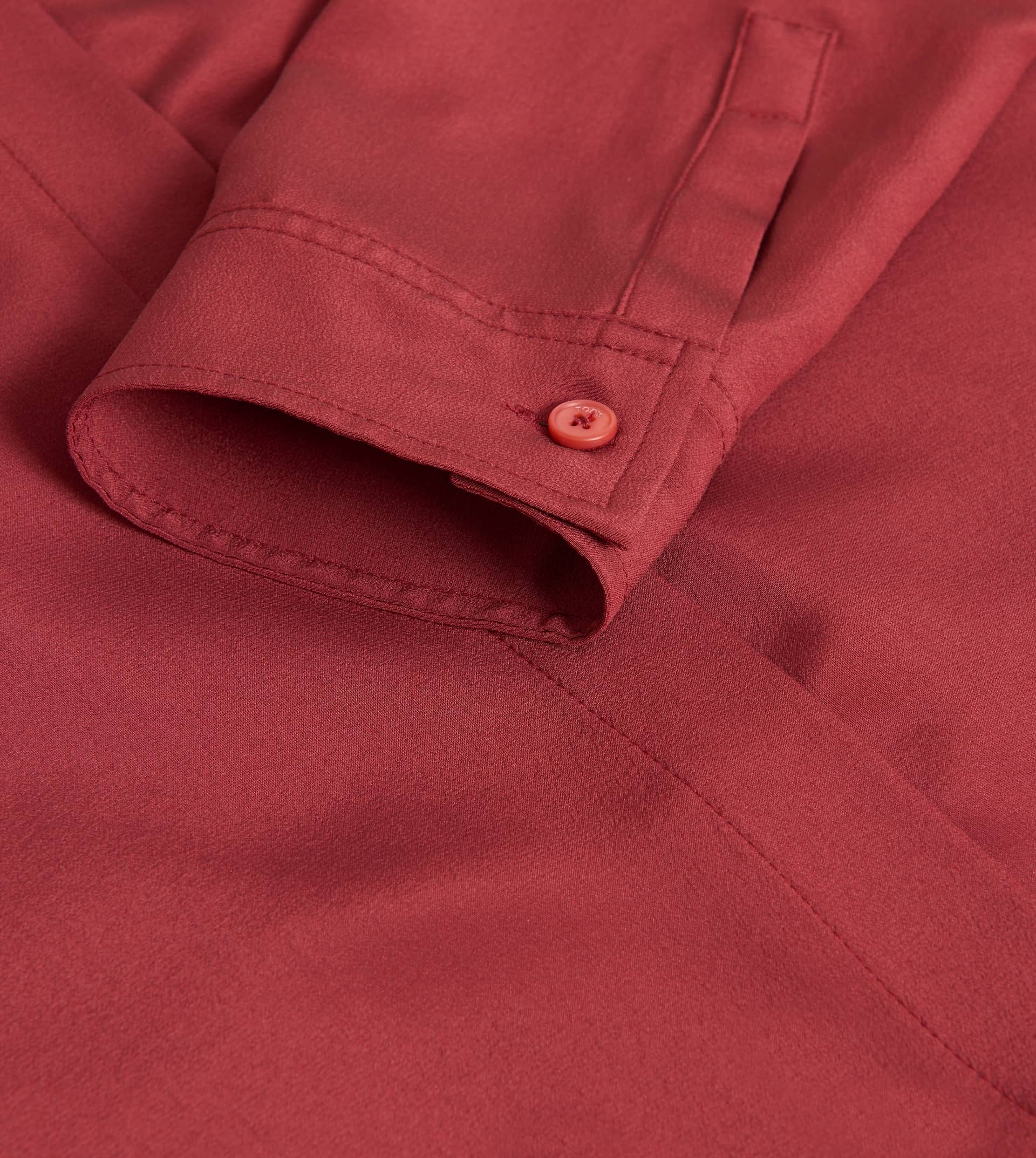 BLOUSE IN SILK - RED - 3