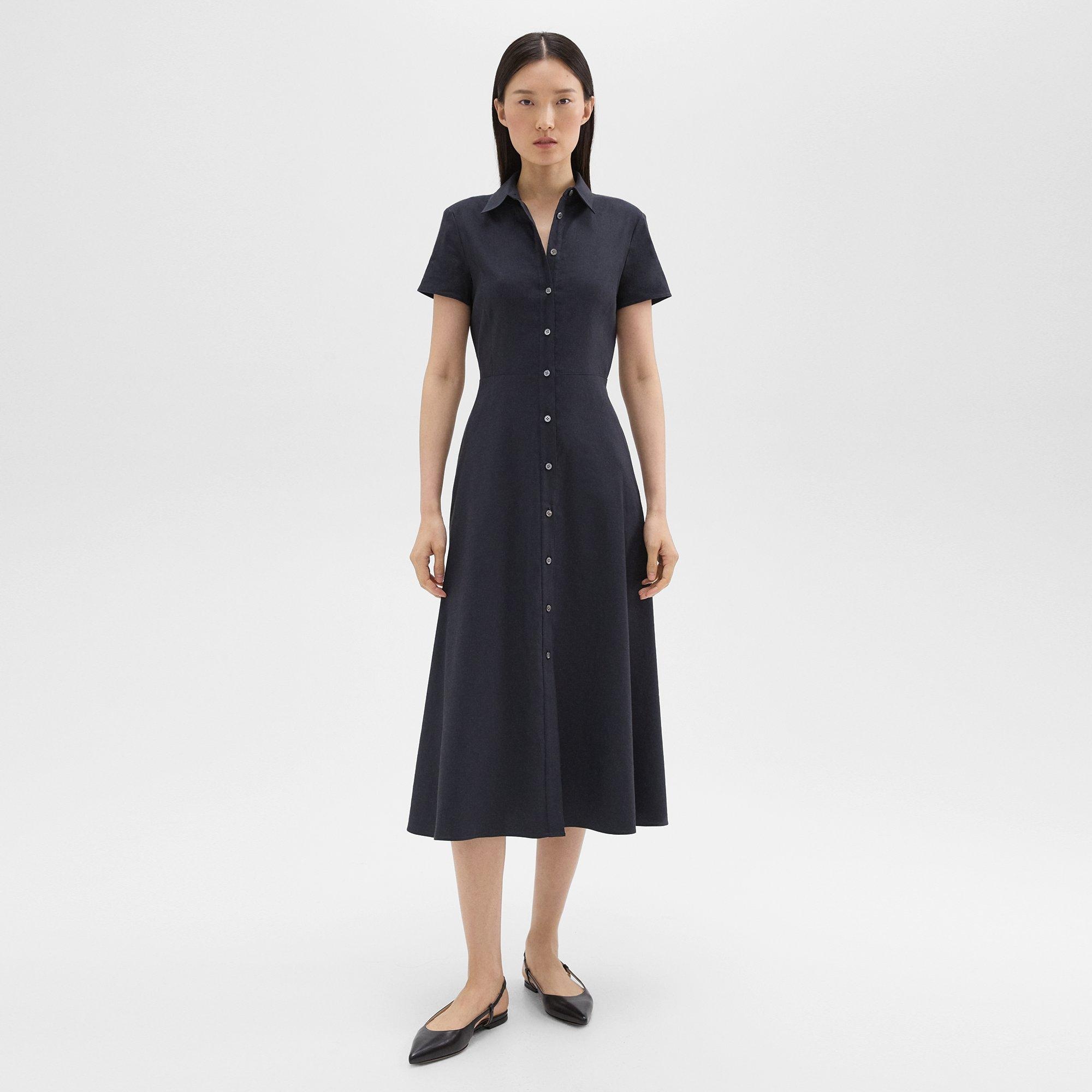 Midi Shirt Dress in Good Linen - 2