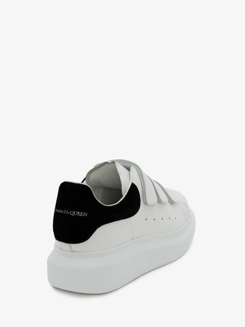 Oversized Triple Strap Sneaker in White/black - 3