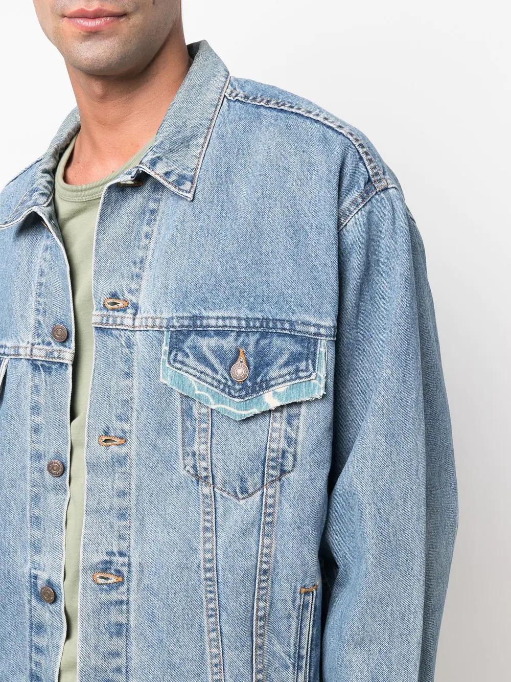 long sleeve denim jacket - 5