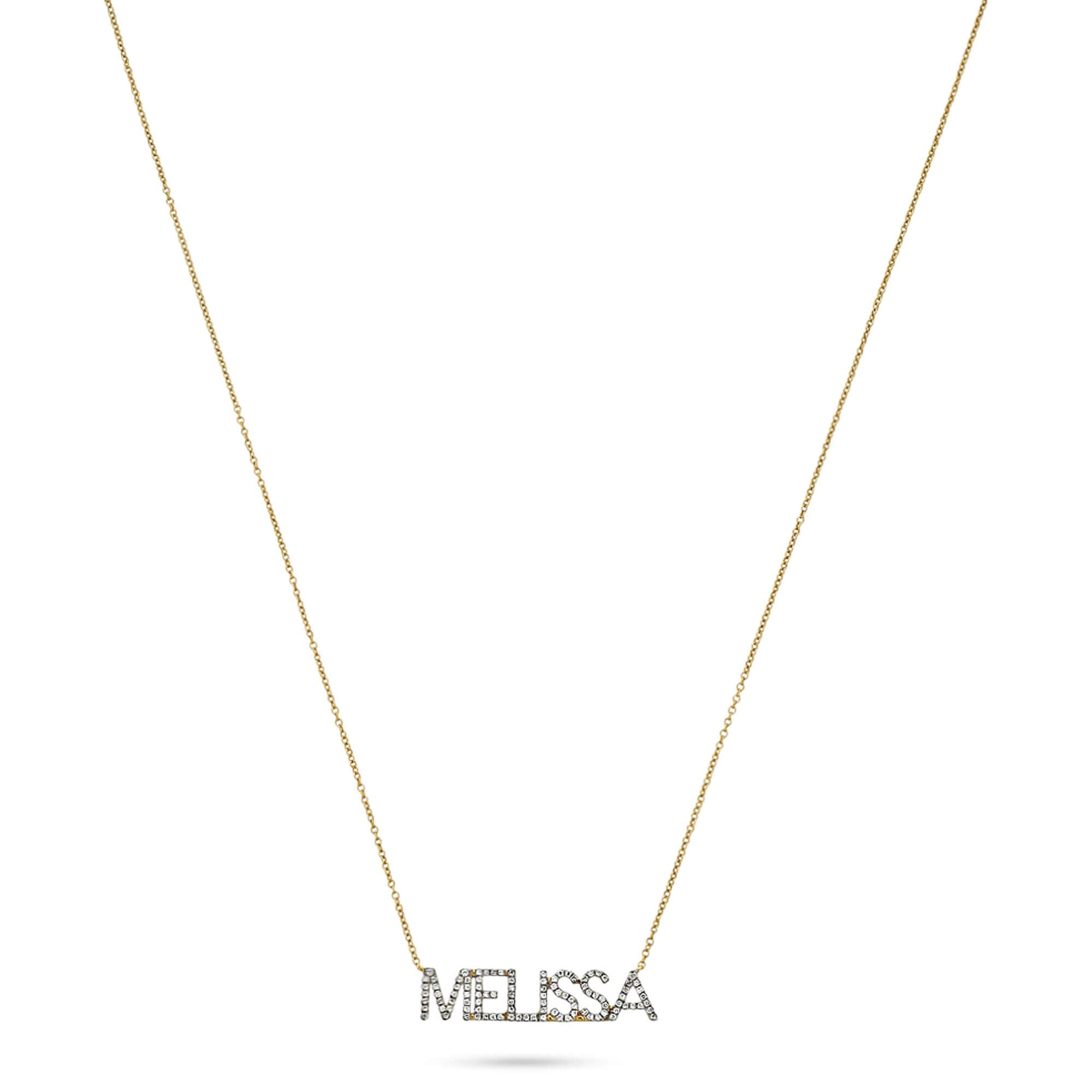 Diamond Name Drop Necklace - 3