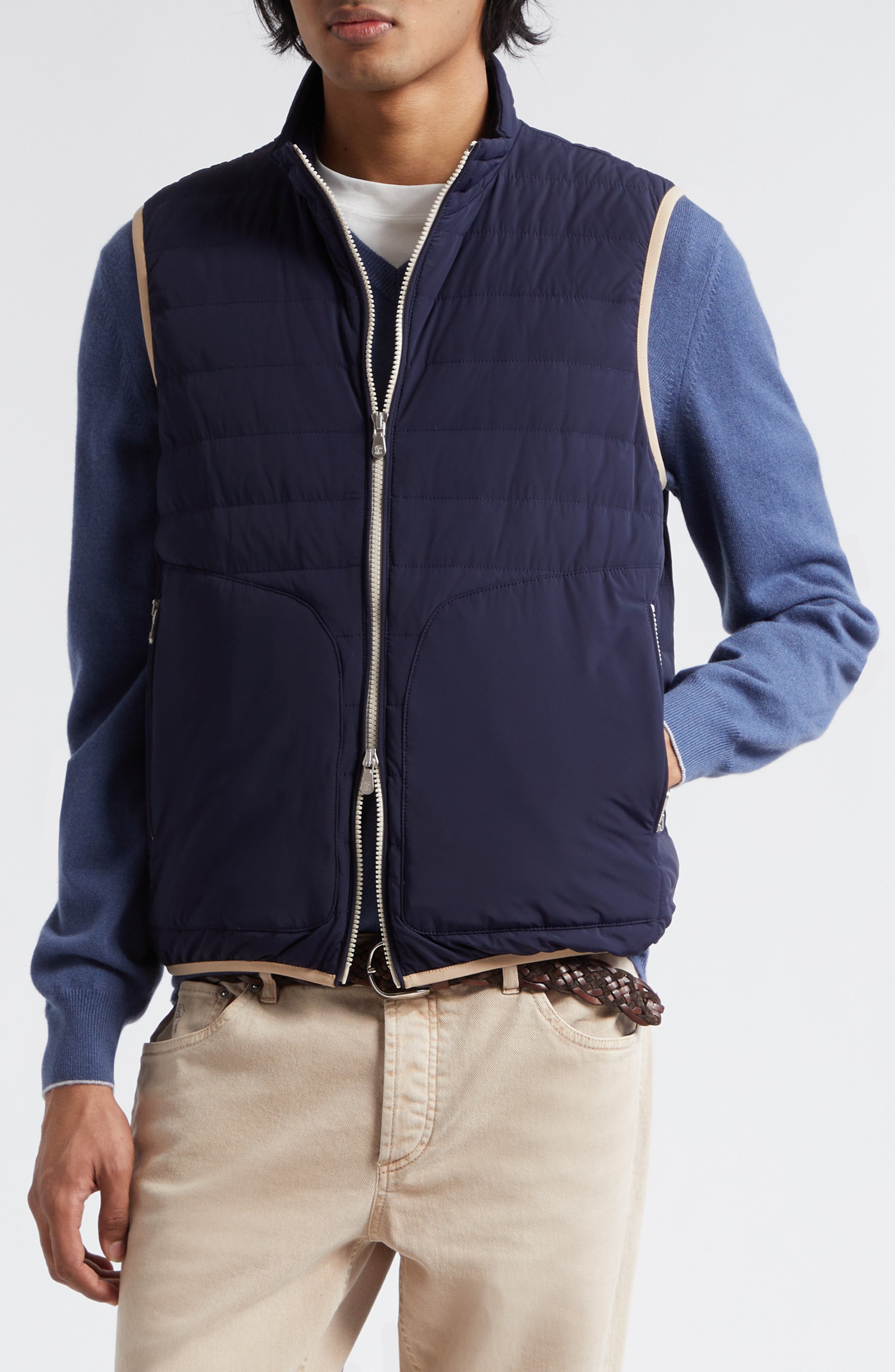 Quilted Water Resistant Down Vest - 1