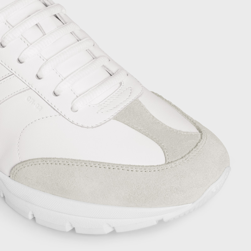 CELINE RUNNER CR-02 LOW LACE-UP SNEAKER in Calfskin, Suede Calfskin and Matte Metallic Calfskin 4