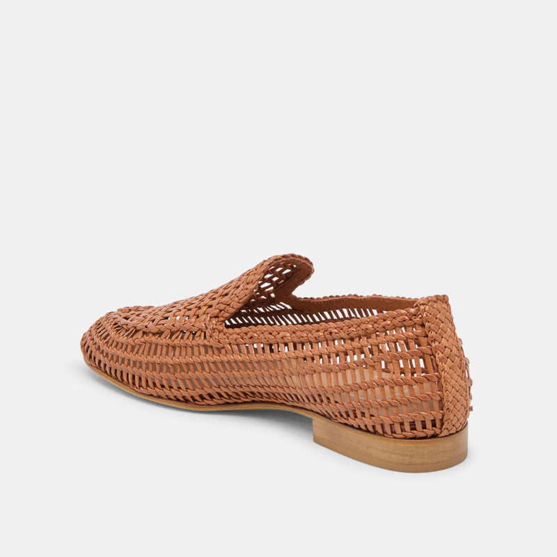 ARMOND FLATS COGNAC WOVEN LEATHER 8