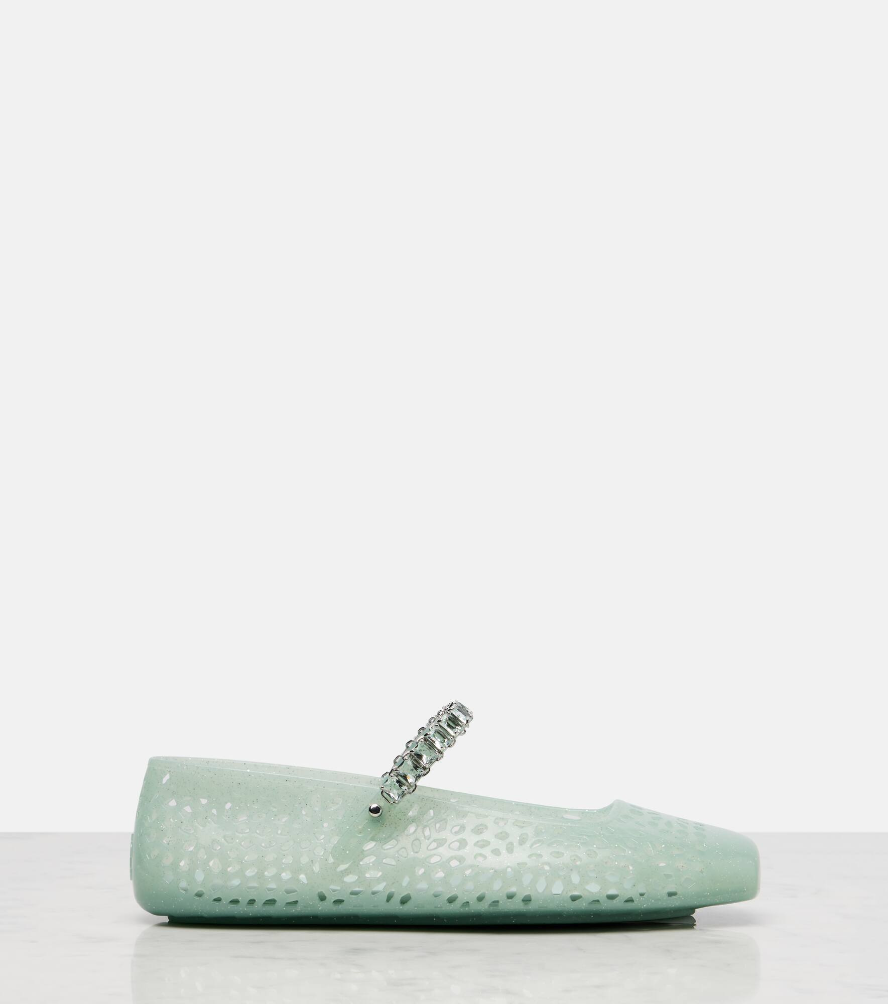 Jelly crystal-embellished ballet flats - 4