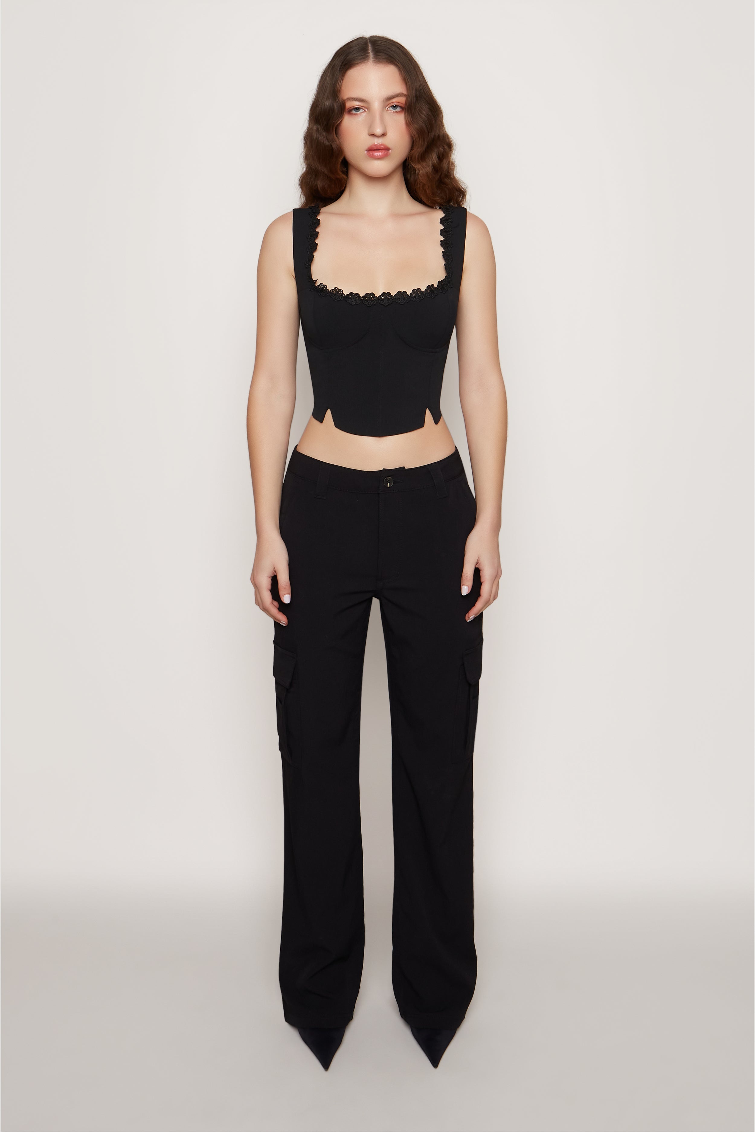 CREPE BUSTIER TOP - 3