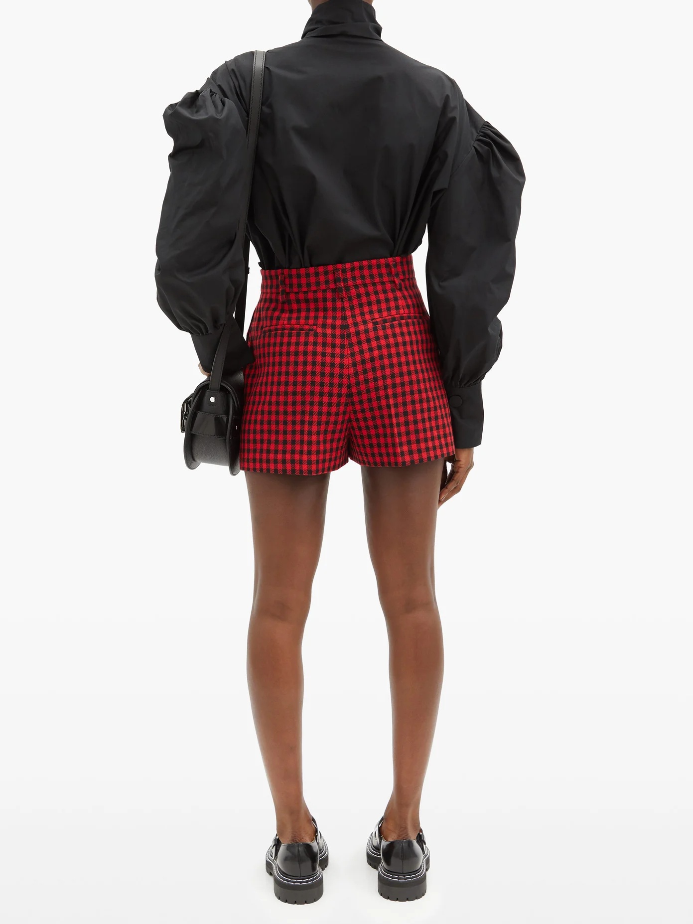 High-rise houndstooth shorts - 5