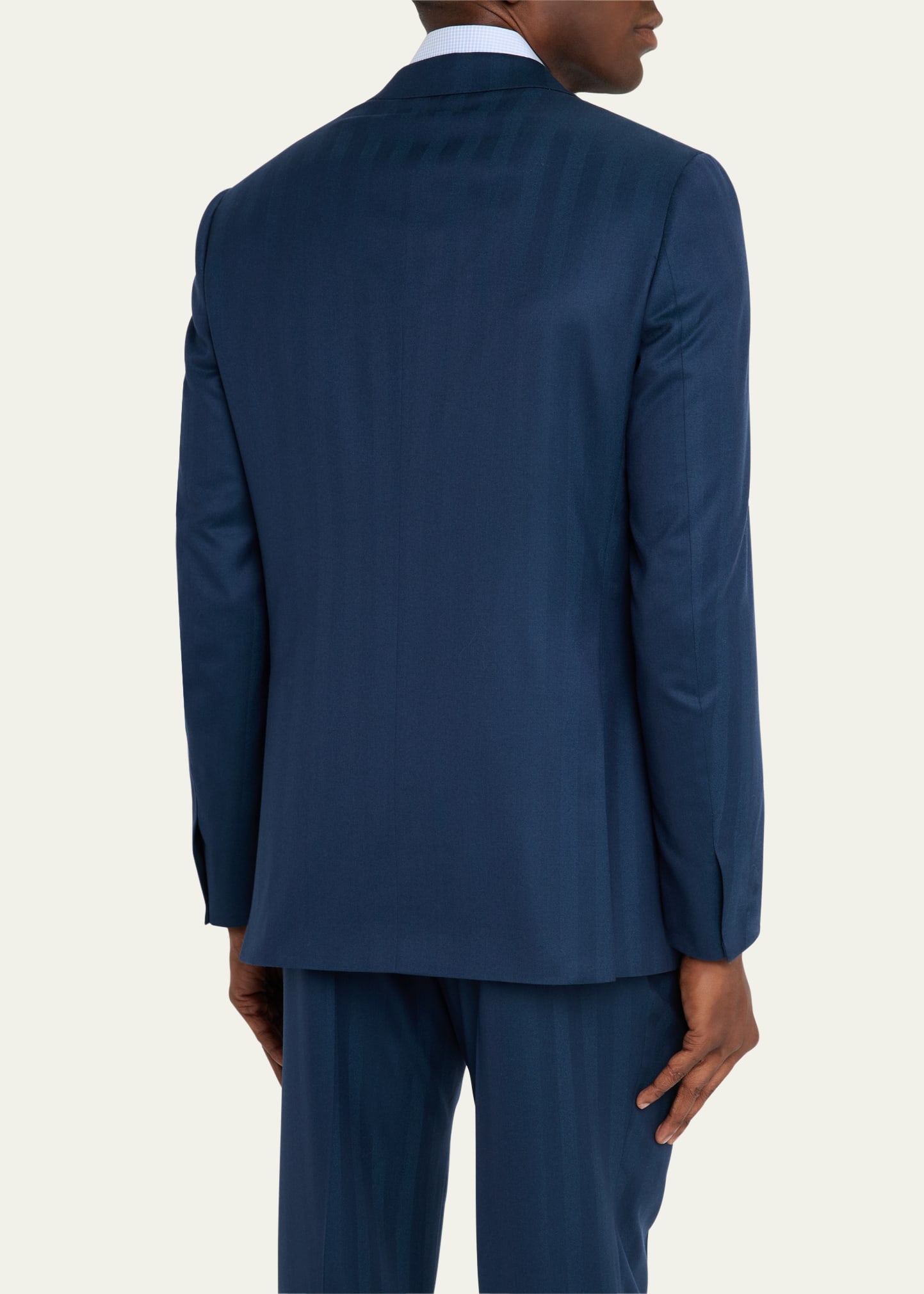 Men's Wool Herringbone Two-Piece Suit - 7