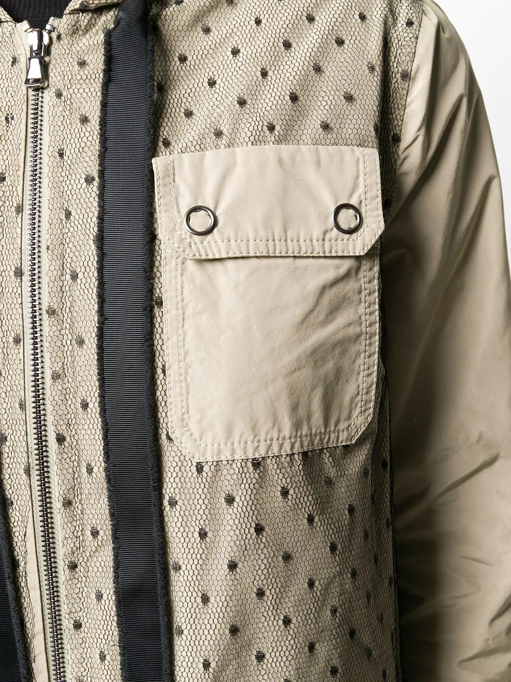 point d'esprit pleat-detail jacket - 5