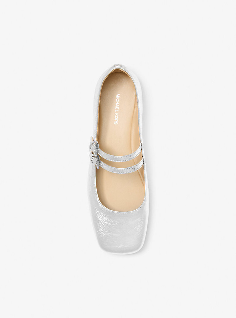 Matilda Crackled Metallic Leather Mary Jane 3