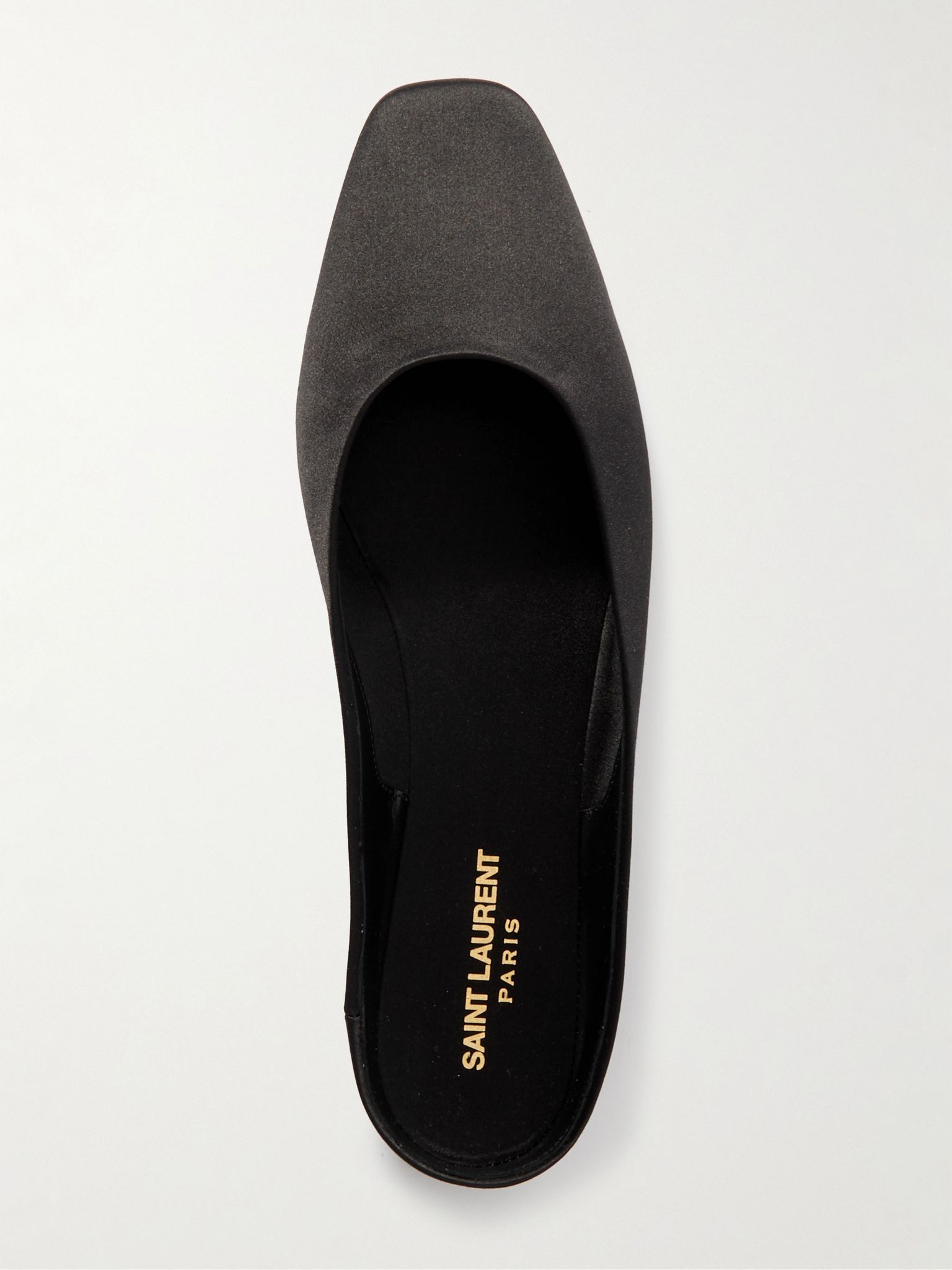 Lido satin-crepe slippers Black - 5