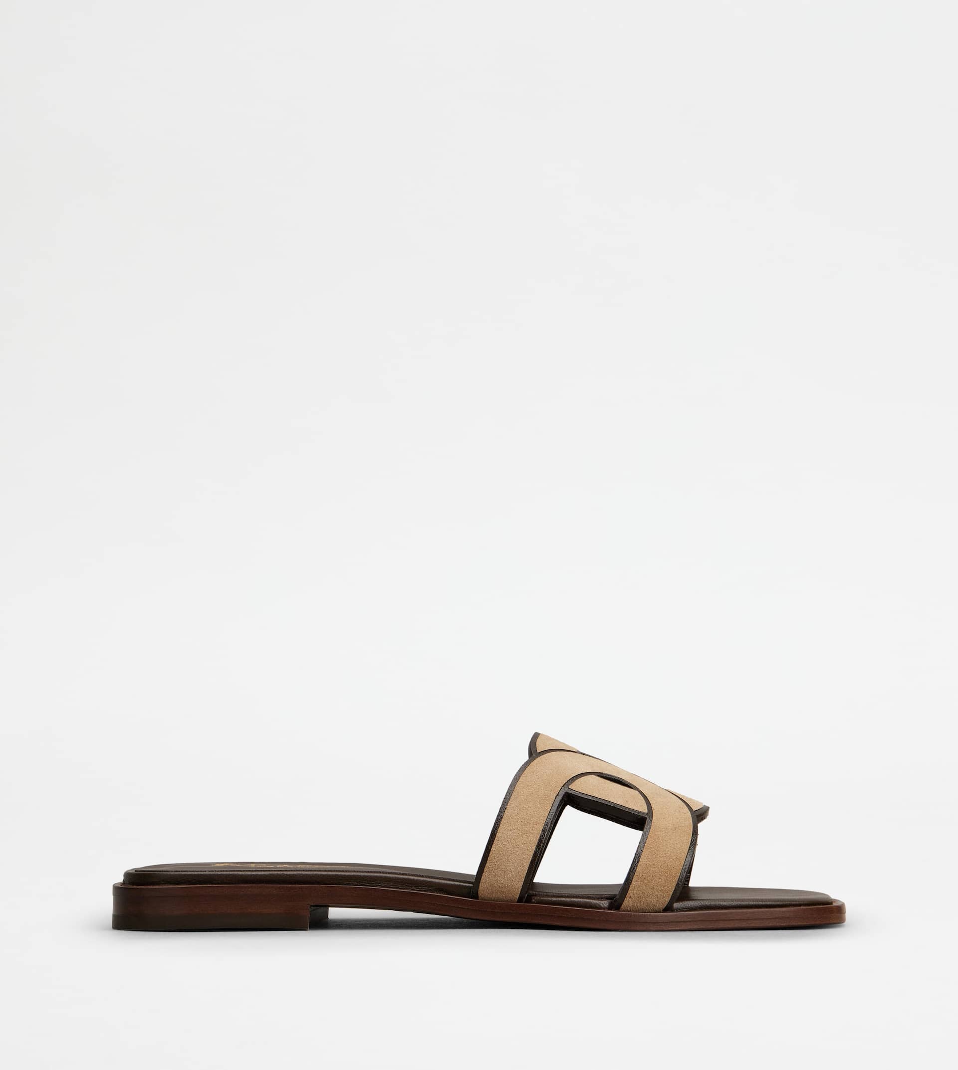 SANDALS IN SUEDE - BROWN - 1