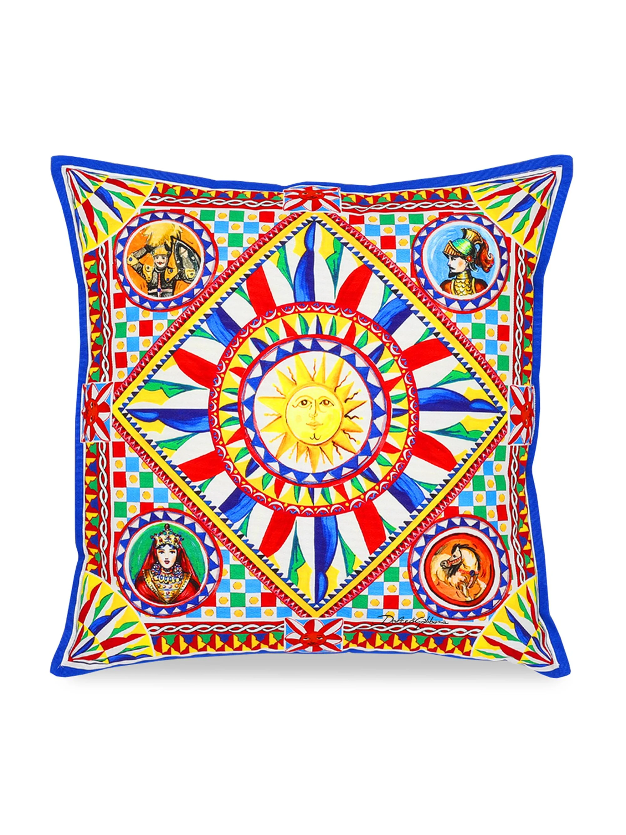 Carretto Canvas Cushion - Red - 1