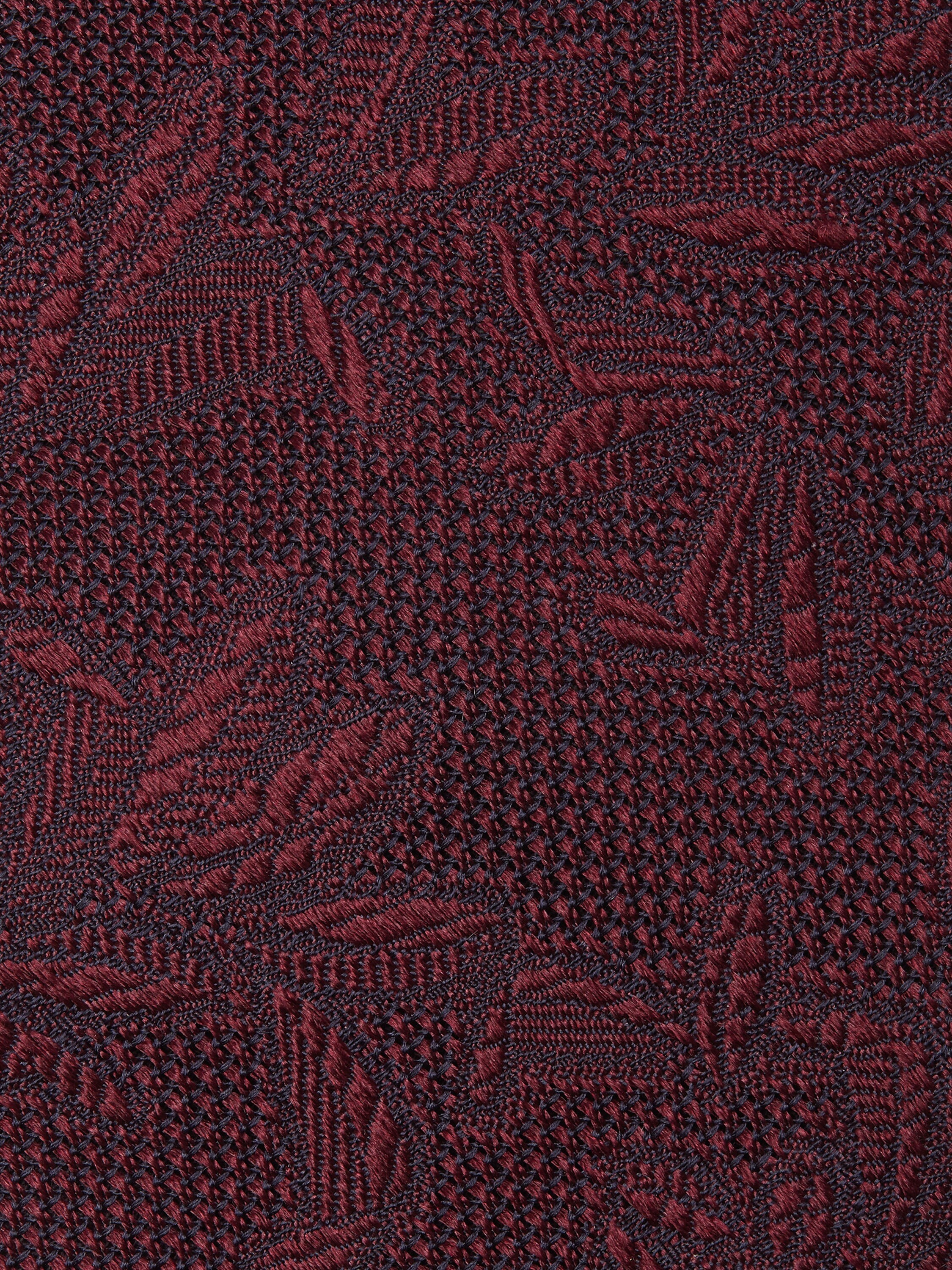 BURGUNDY SILK TIE - 2