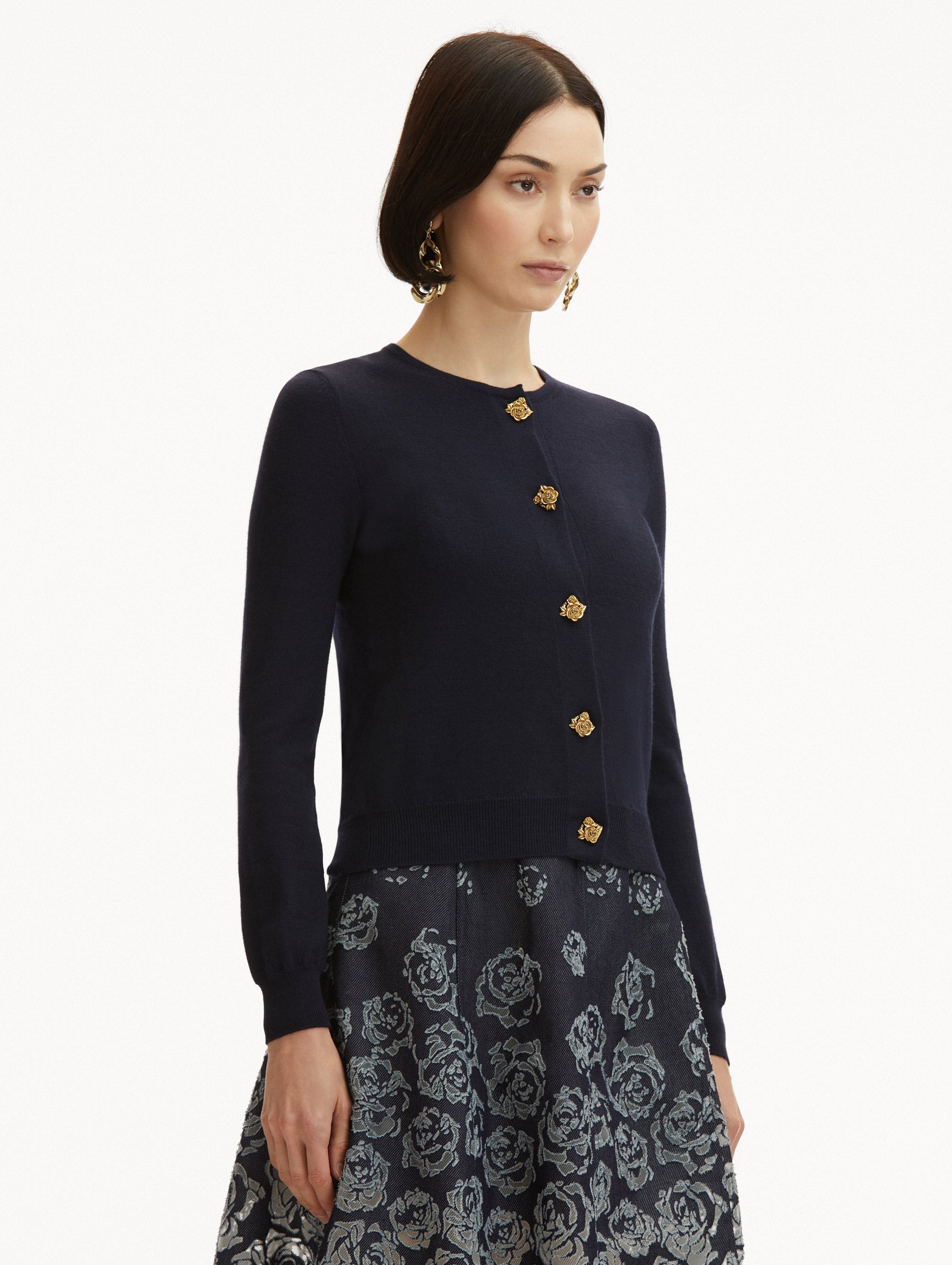 ENGLISH ROSE BUTTON CARDIGAN - 5