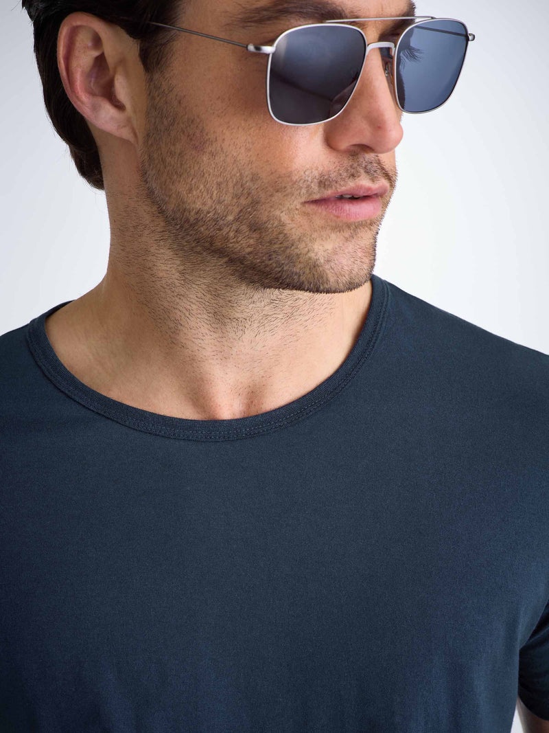 Men's T-Shirt Riley Pima Cotton Navy - 7