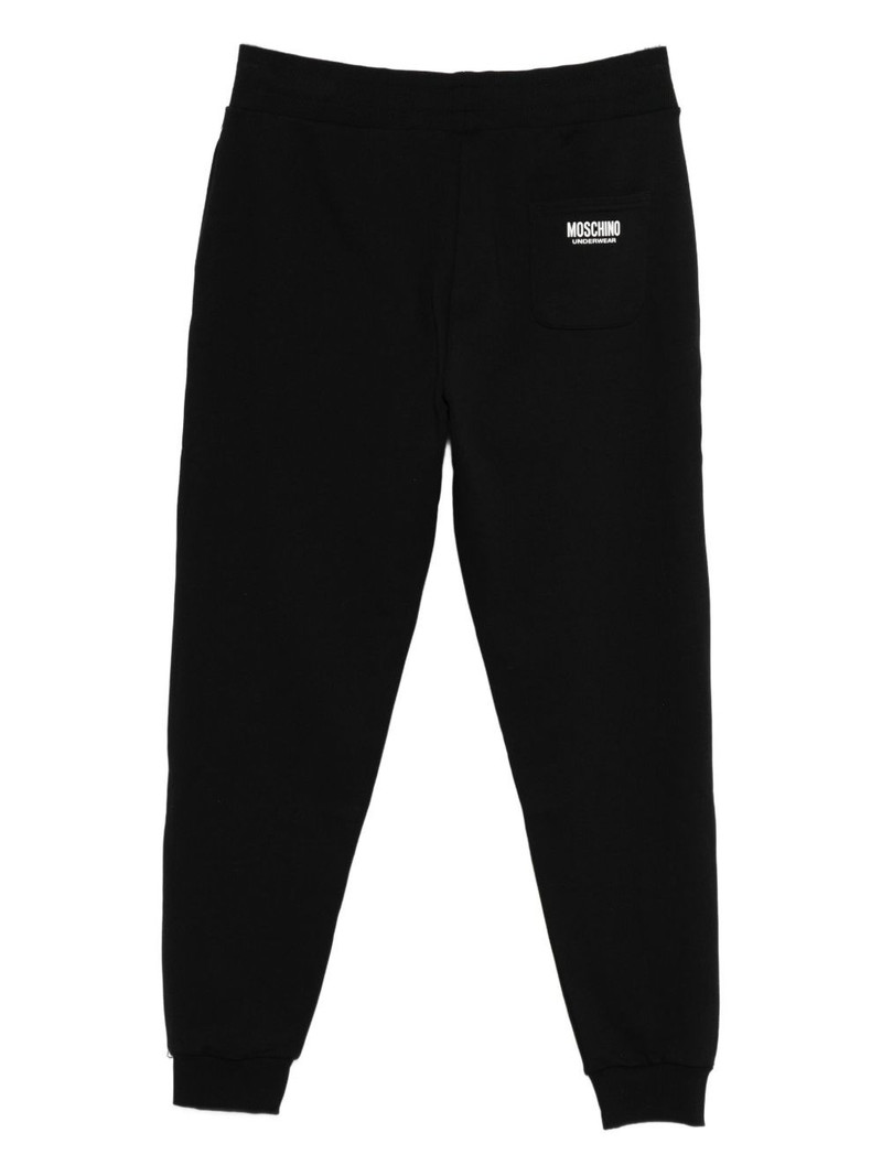 Moschino drawstring-waist logo-print pants outlook