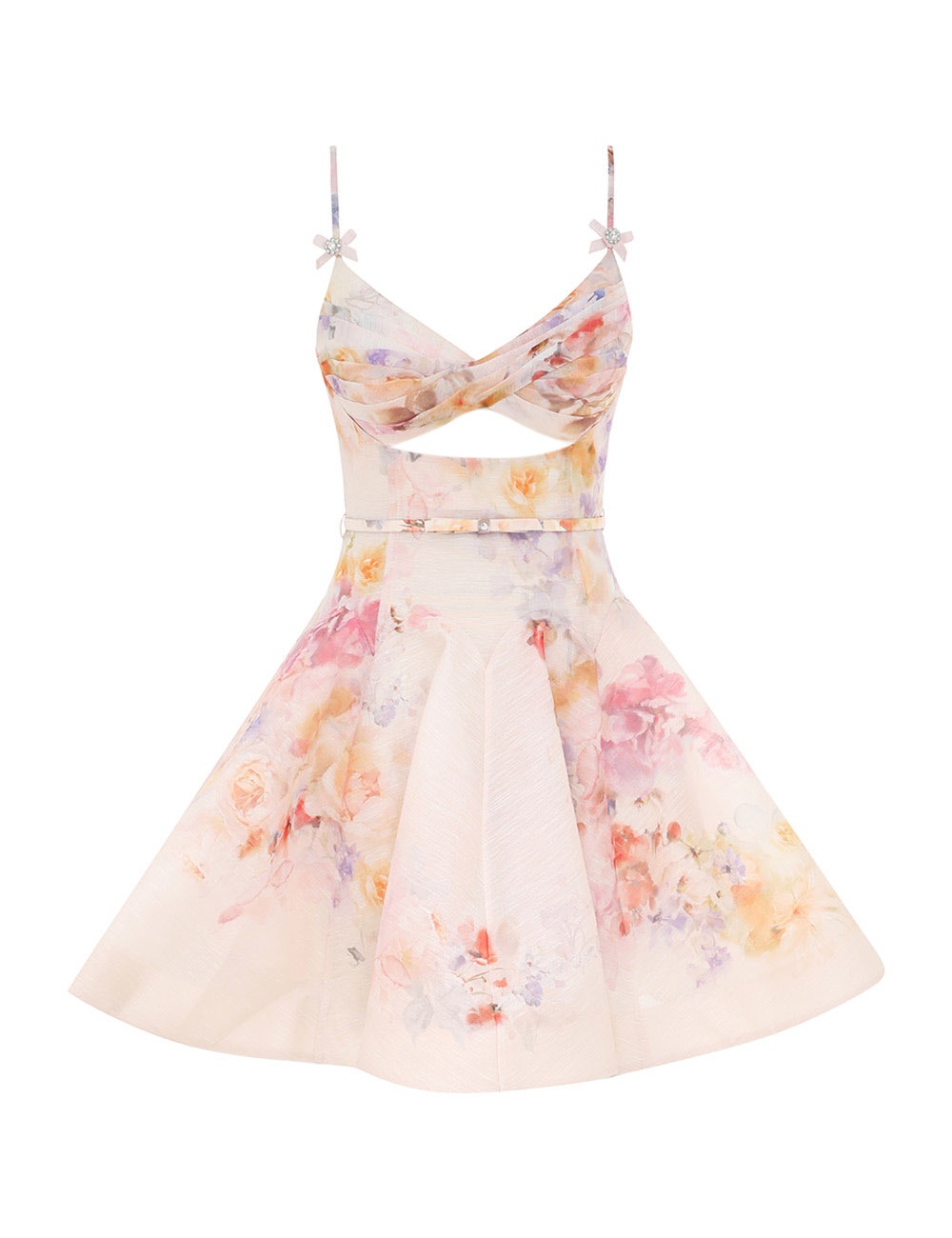 Zimmermann CRUSH TWIST FRONT MINI DRESS | REVERSIBLE