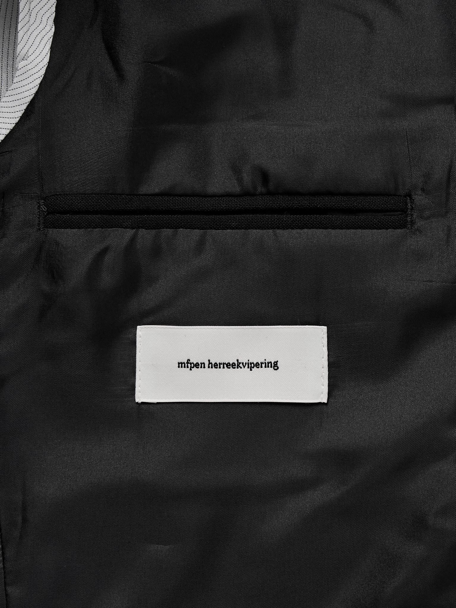 Wool Barathea Suit Jacket Black - 5