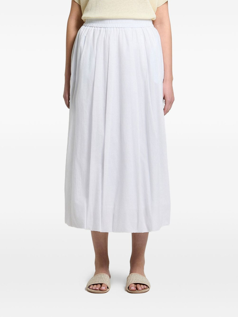 midi elasticated-waistband pleated skirt 1