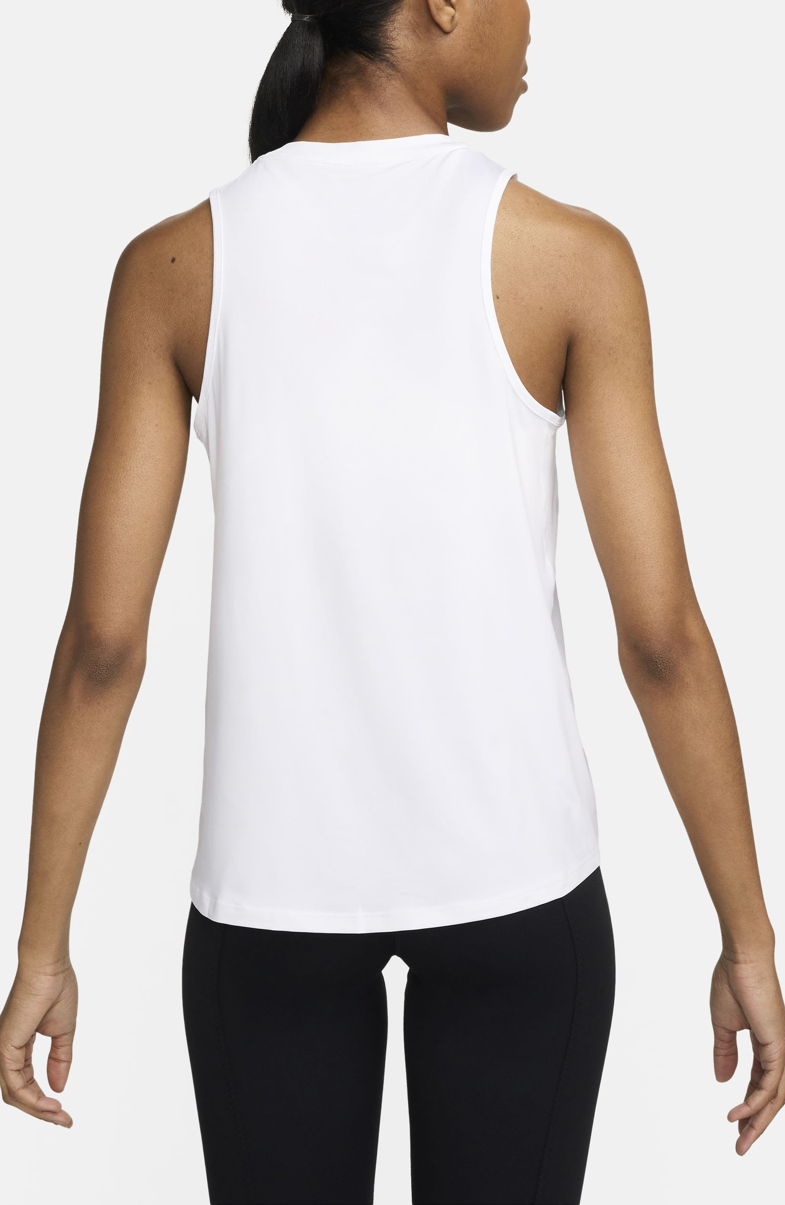 Nike One Dri-FIT Tank in White/black at Nordstrom - 2