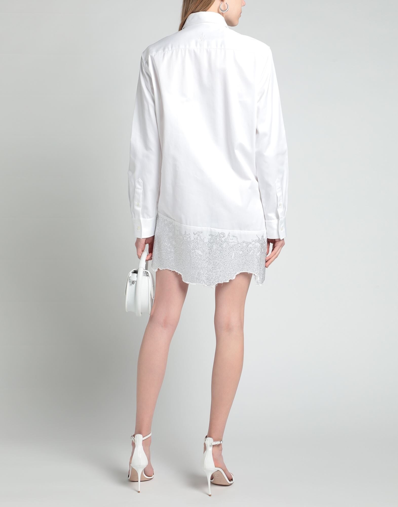 White Women's Shirt Dress - 4