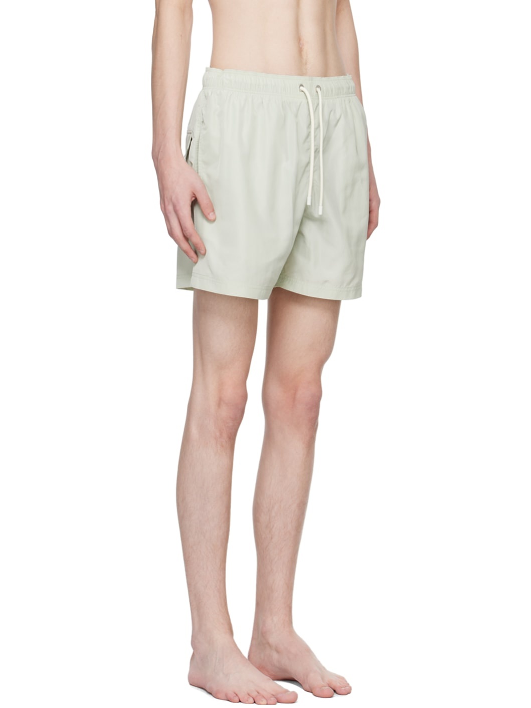 Green Embroidered Swim Shorts - 2