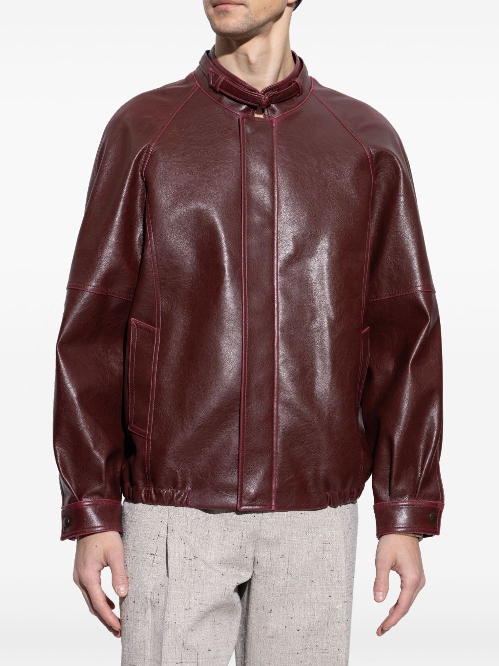 faux-leather jacket - 3