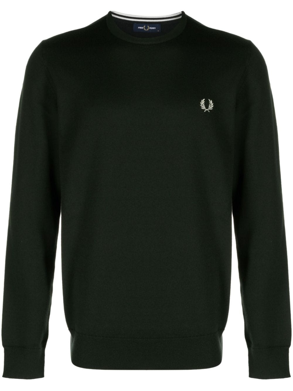 logo-embroidered crew-neck jumper - 1