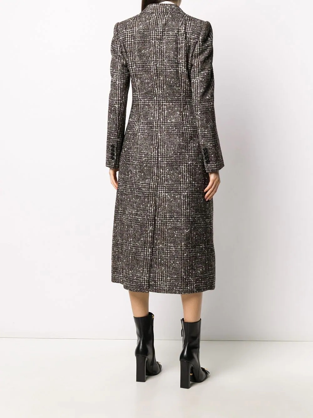 check double-breasted wool coat - 4