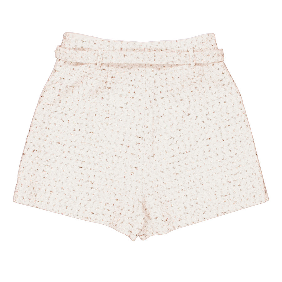 Self Portrait Ladies Cream Boucle Short - 6