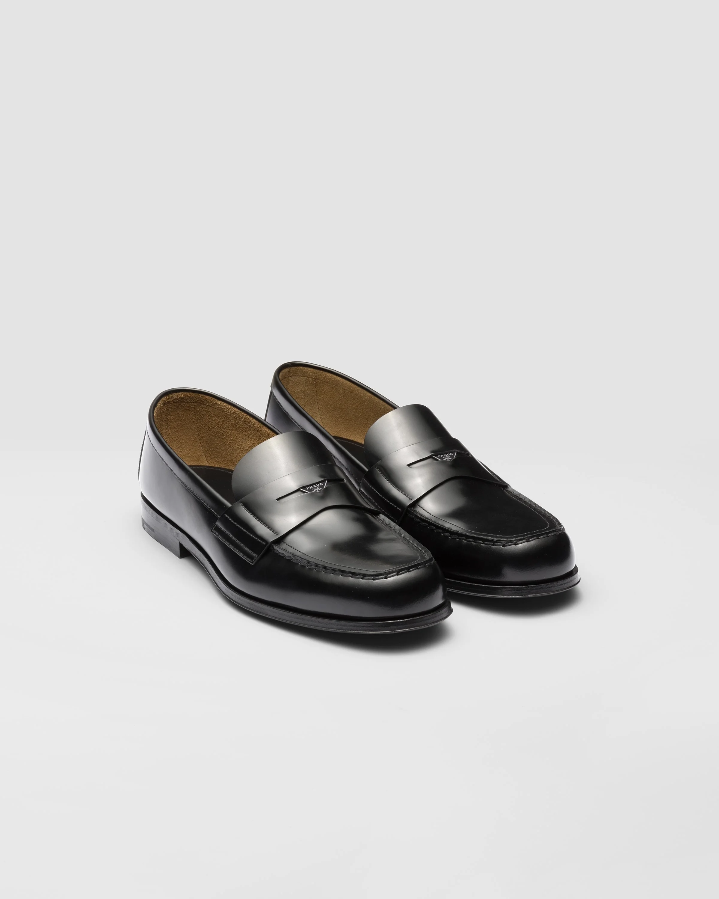 Brushed leather loafers - 1