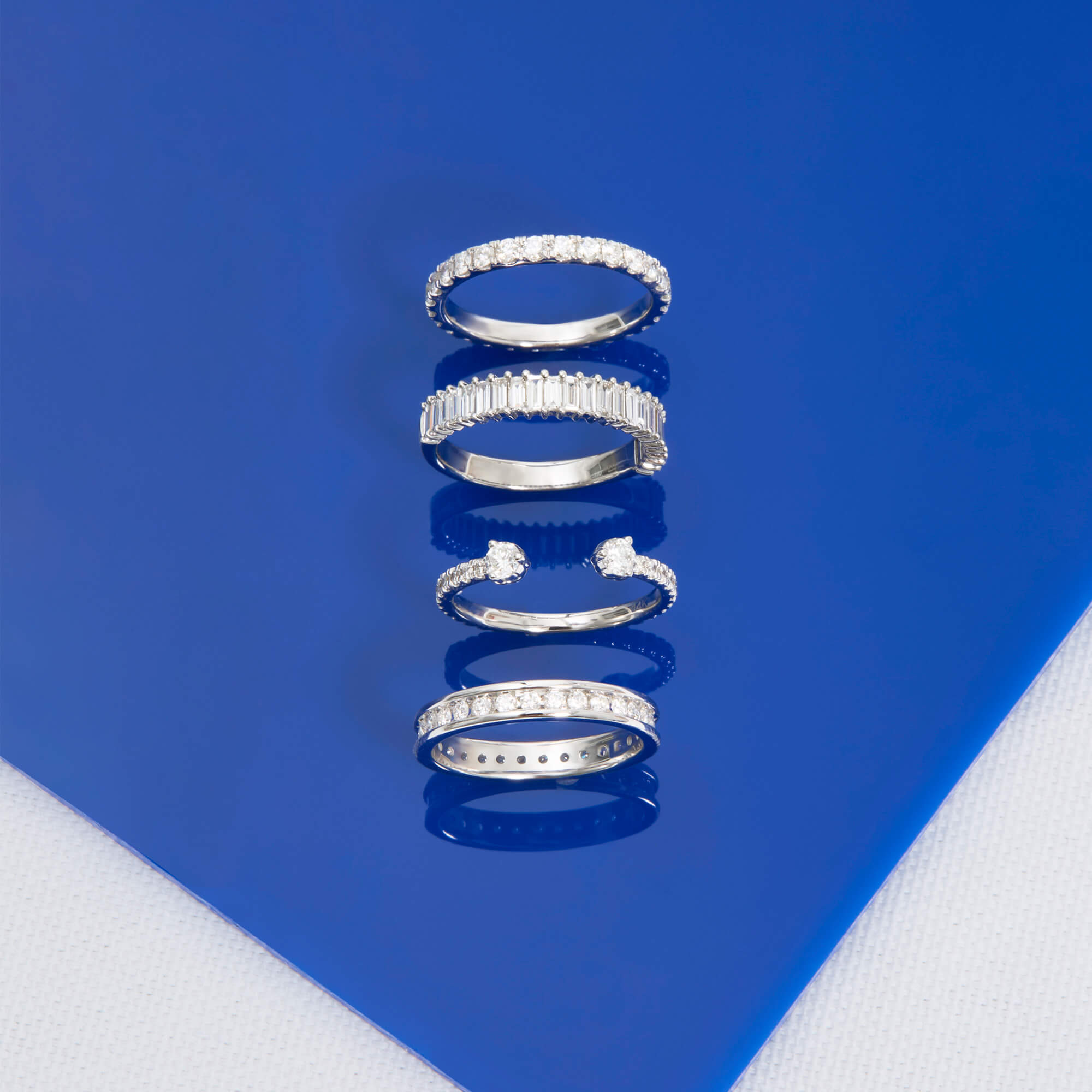 LAB-Created Diamond Up and Down Baguette Ring - 8