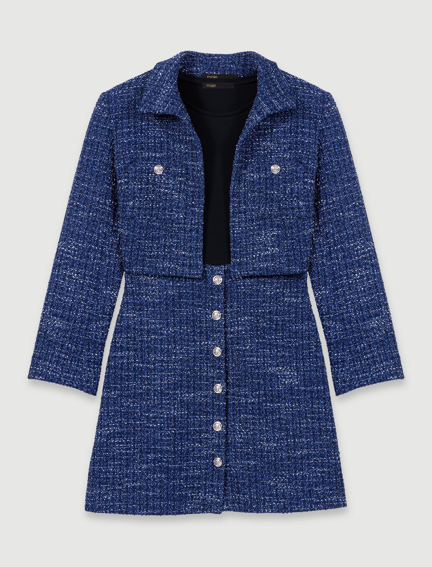 2-in-1 tweed dress - 1