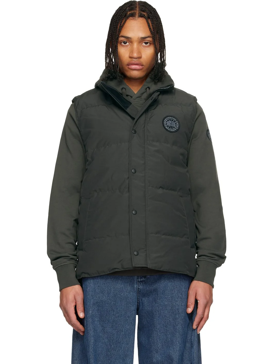 Gray 'Black Label' Garson Down Vest - 1