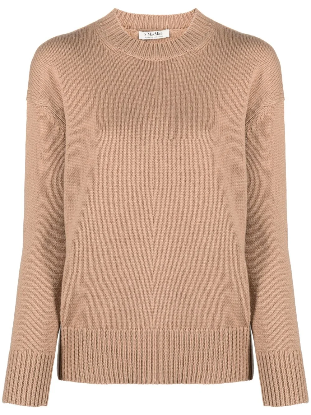 round-neck wool-blend jumper - 1