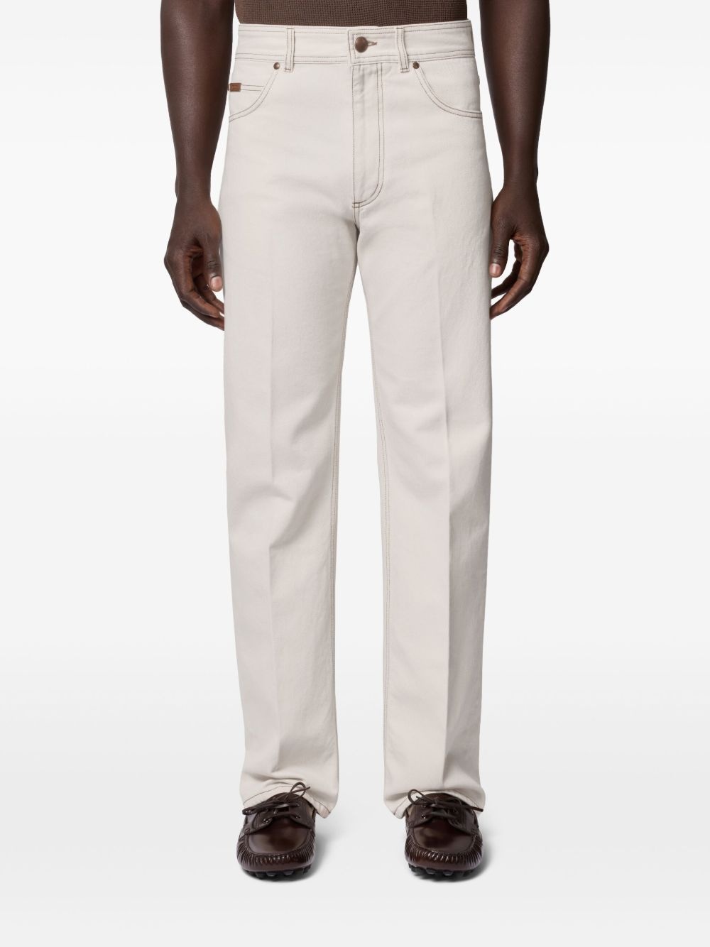 pressed-crease jeans - 3