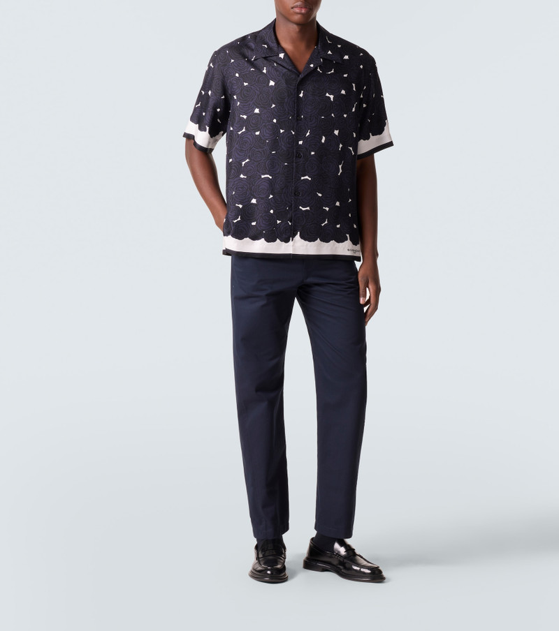 Givenchy Floral silk bowling shirt outlook
