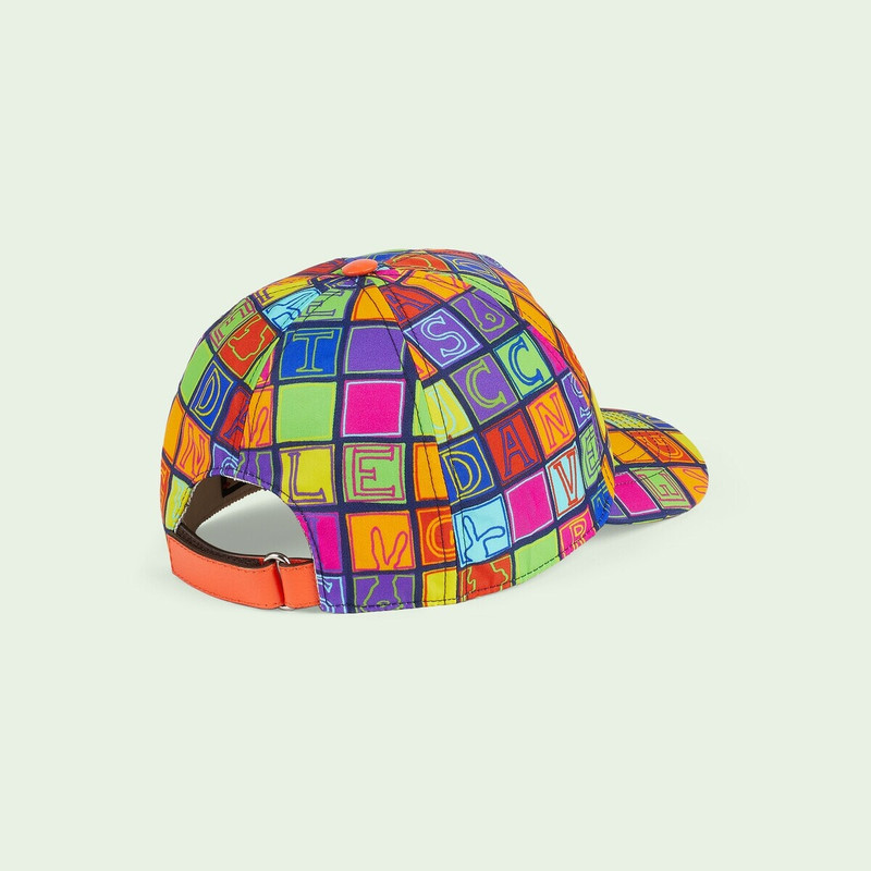 Cube bunny print baseball hat 4