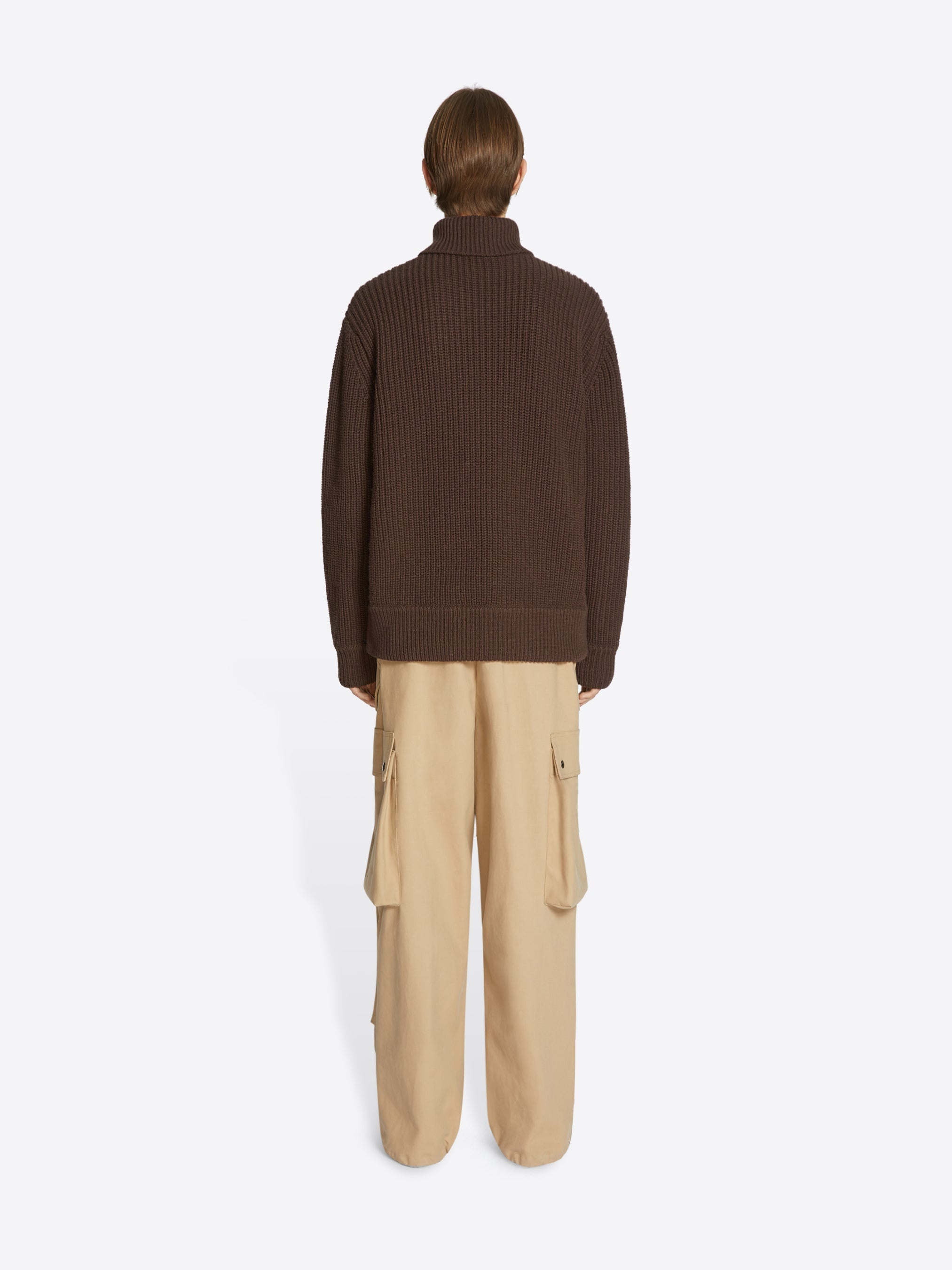 BUTTONED WOOL SWEATER - 4