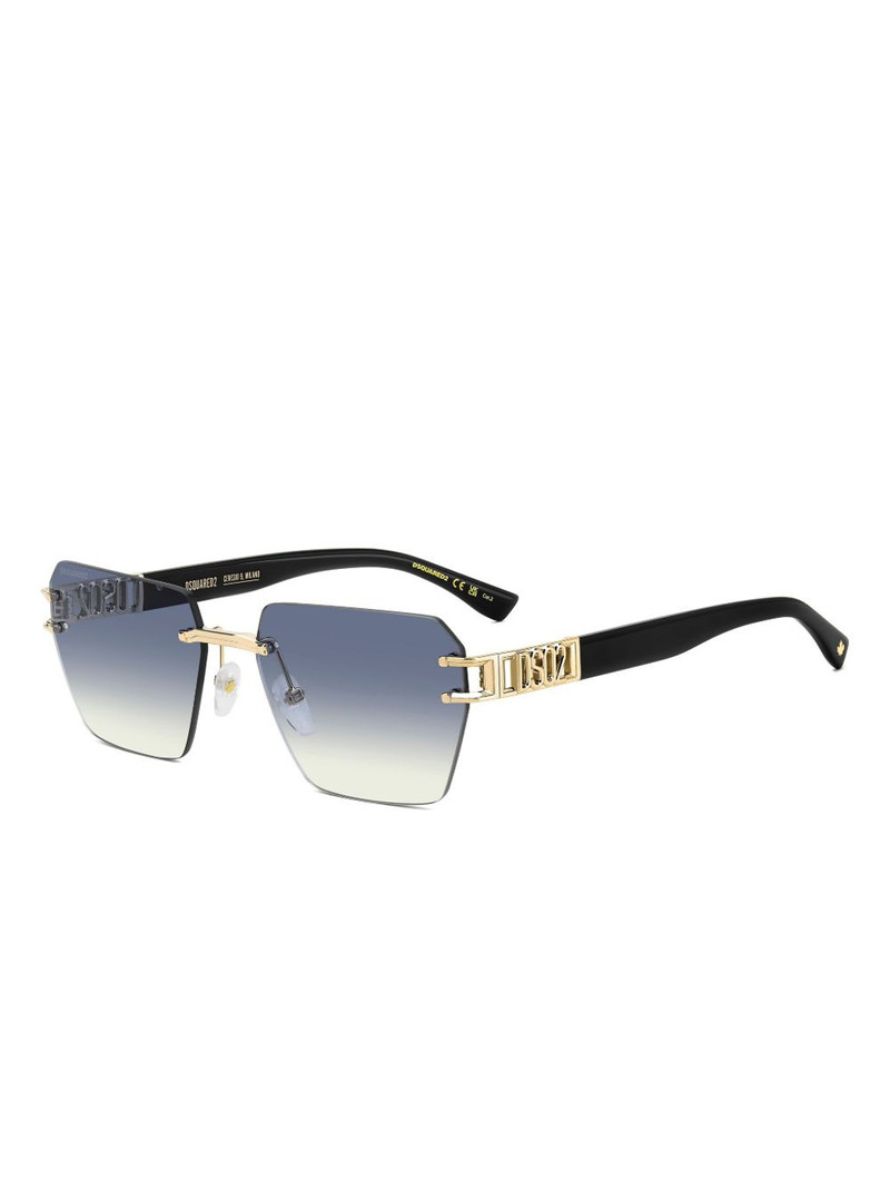 DSQUARED2 logo-plaque rimless sunglasses outlook