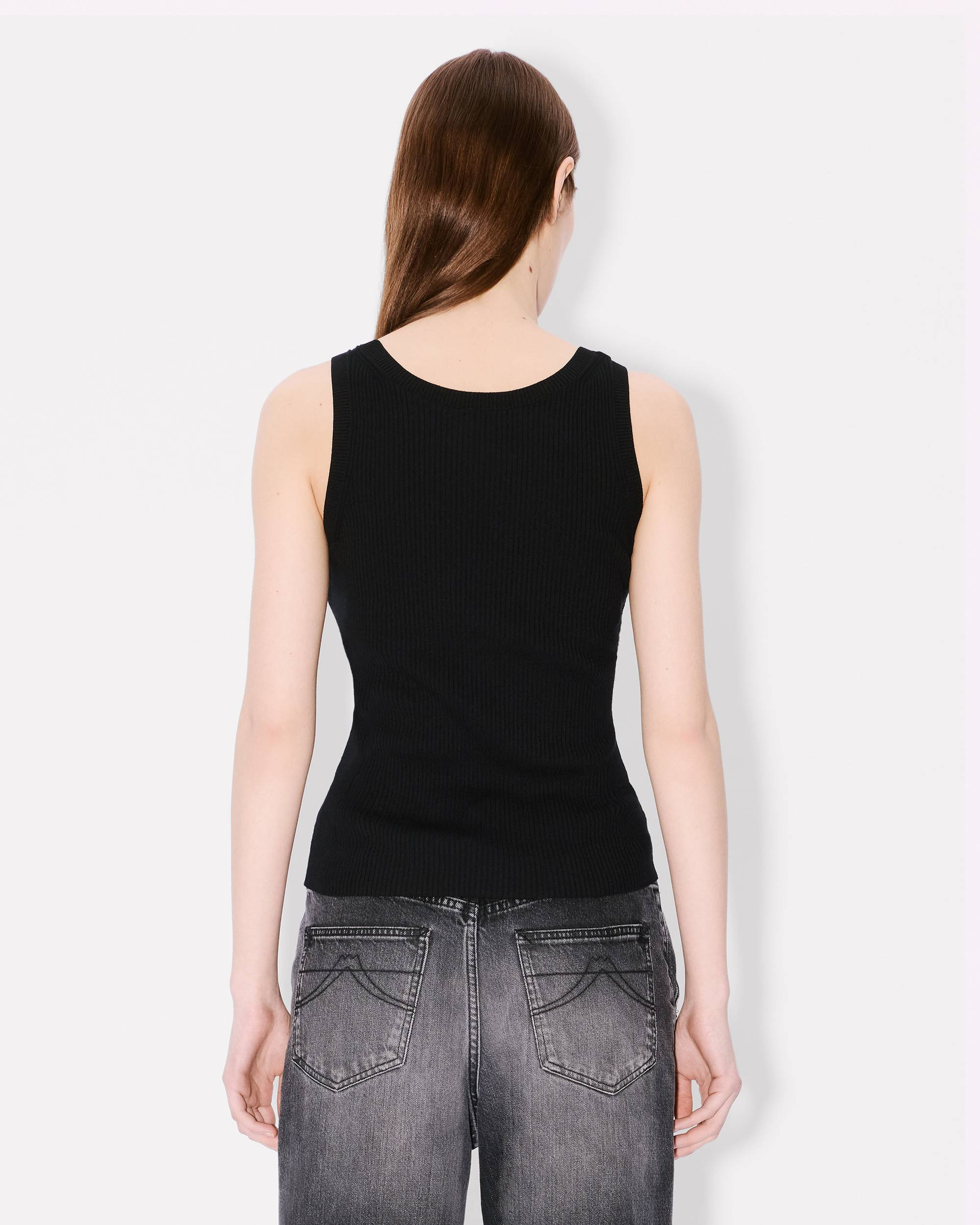 'Boke Flower 2.0' embroidered rib tank top - 4