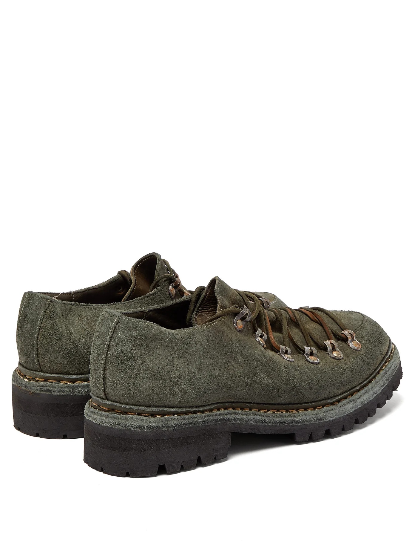 Low-top suede hiking shoes - 4