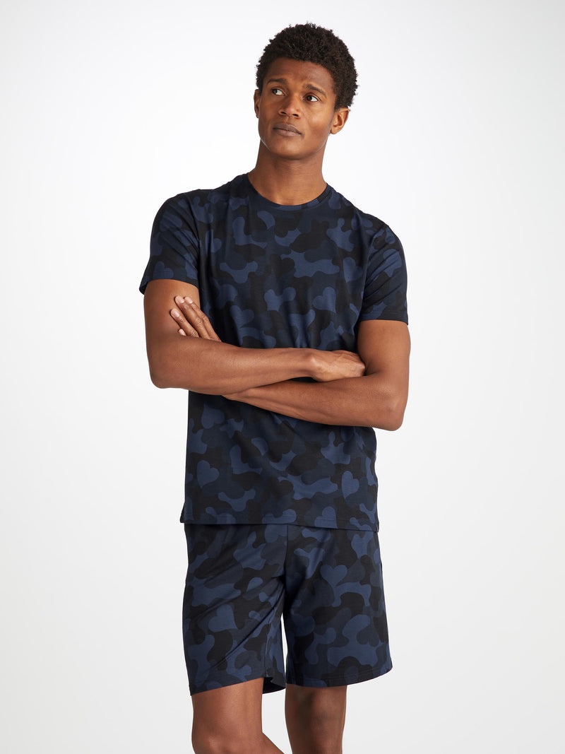 Men's T-Shirt London 11 Micro Modal Navy - 2