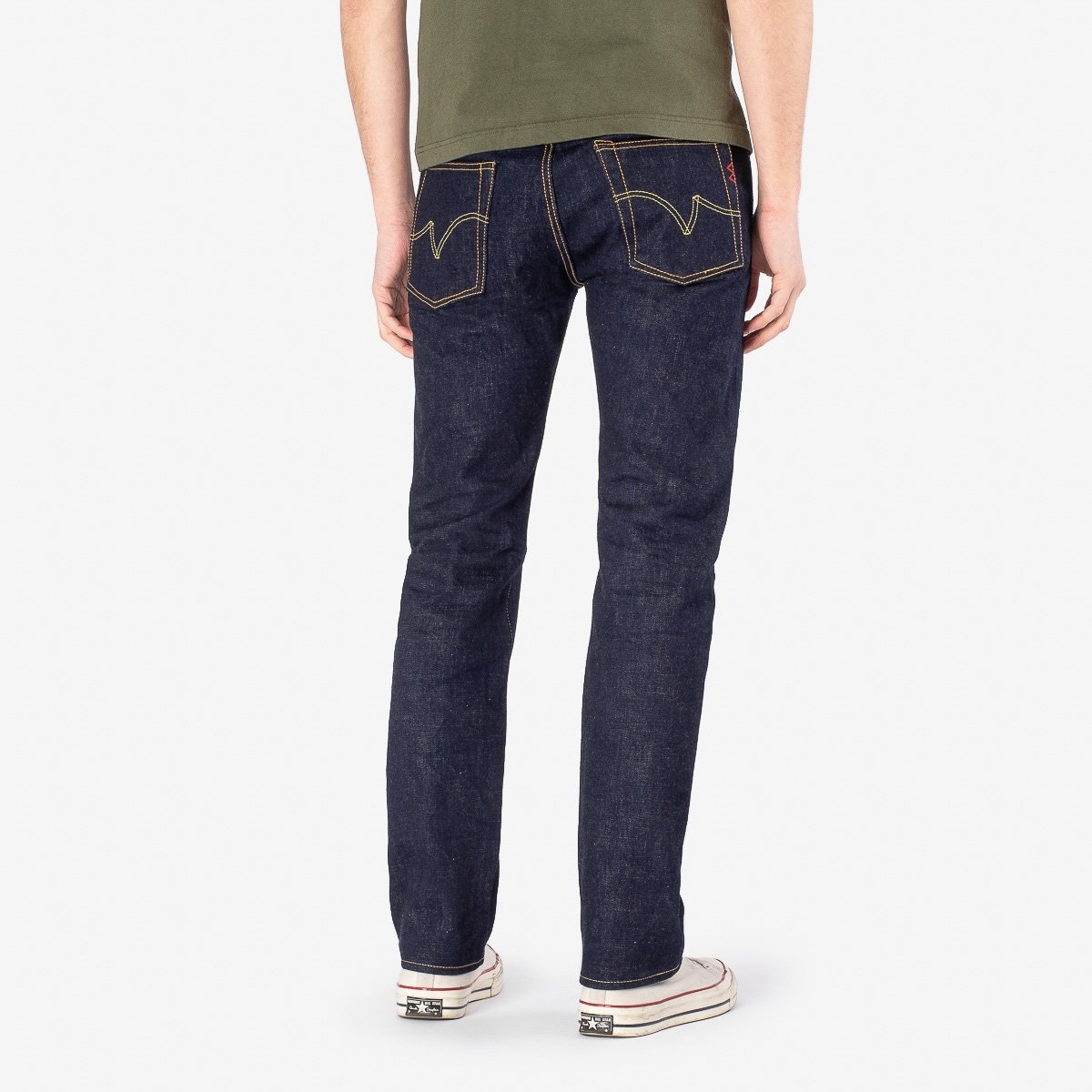 IH-666S-18 18oz Vintage Selvedge Denim Slim Straight Cut Jeans - Indigo - 3